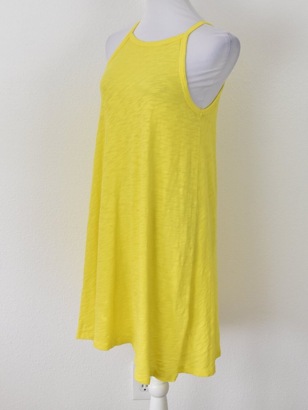 ATM Slub Jersey High Neck Tank Dress Lemonade - M - Picture 4 of 9